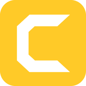 CM isotipo amarillo y blanco